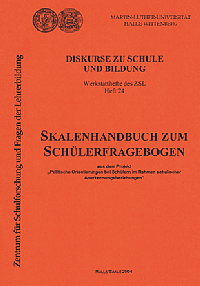 Skalenhandbuch des Projektes Politische Orientierungen bei Schlern im Rahmen schulischer Anerkennungsbeziehungen